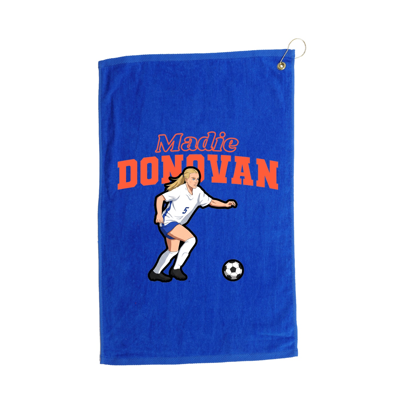Golf Towel — Name Arch in Royal