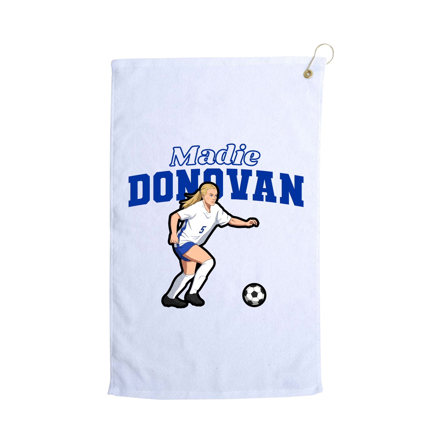 Golf Towel — Name Arch in White