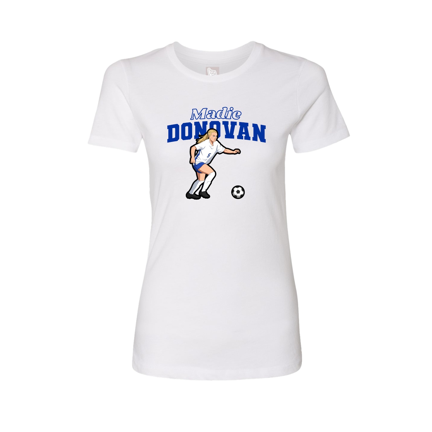 Womens Tee — Name Arch in White