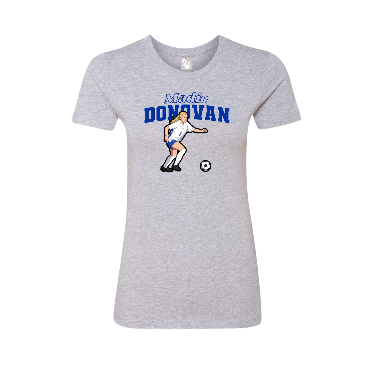 Womens Tee — Name Arch in Grey