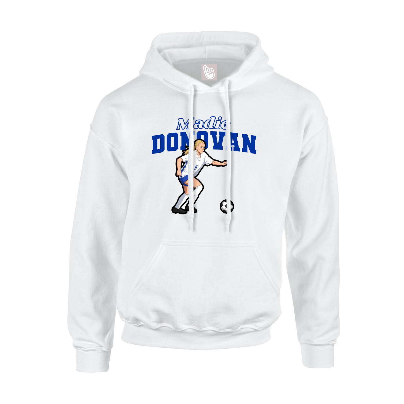 Hoodie — Name Arch in White