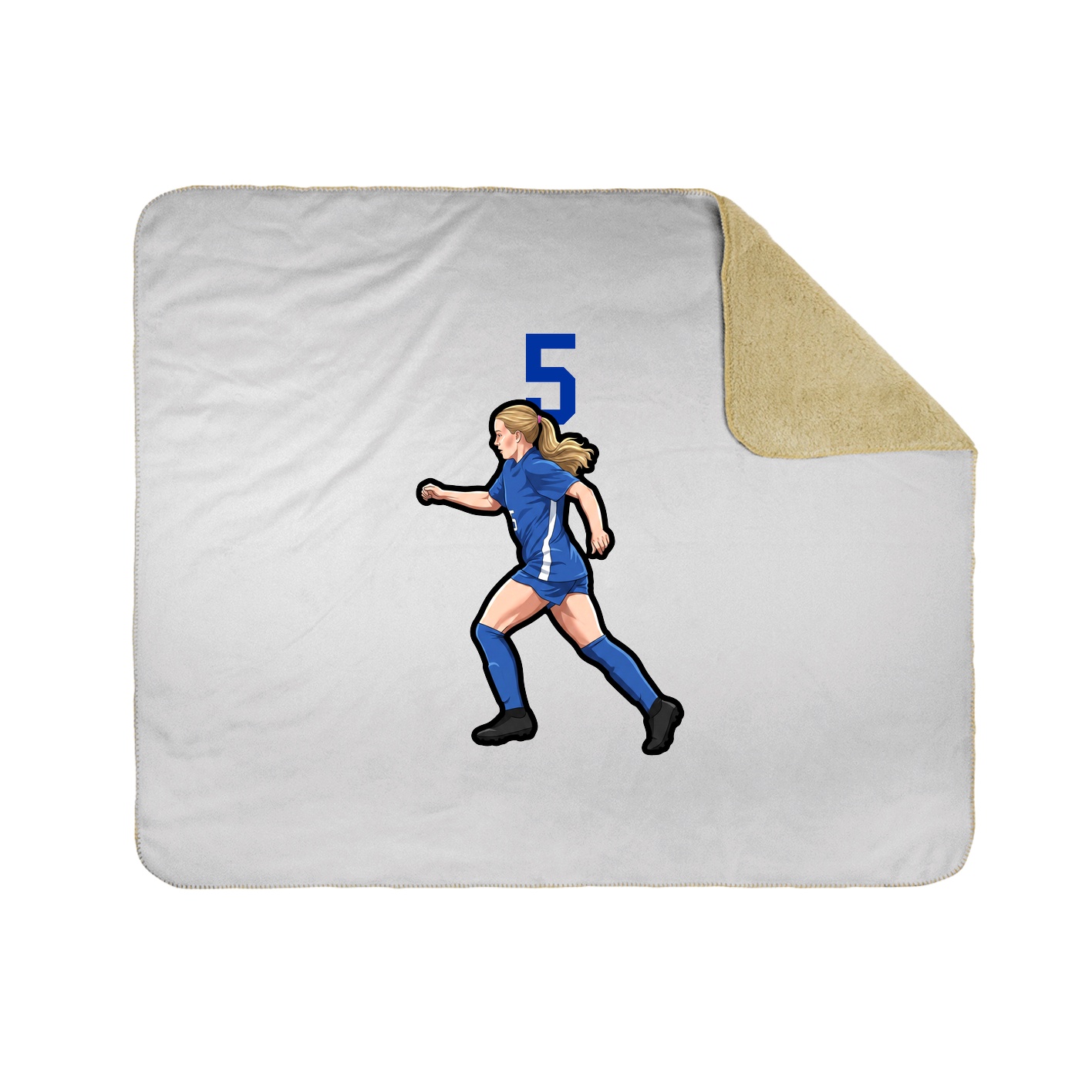 Throw Blanket — Number Top in White