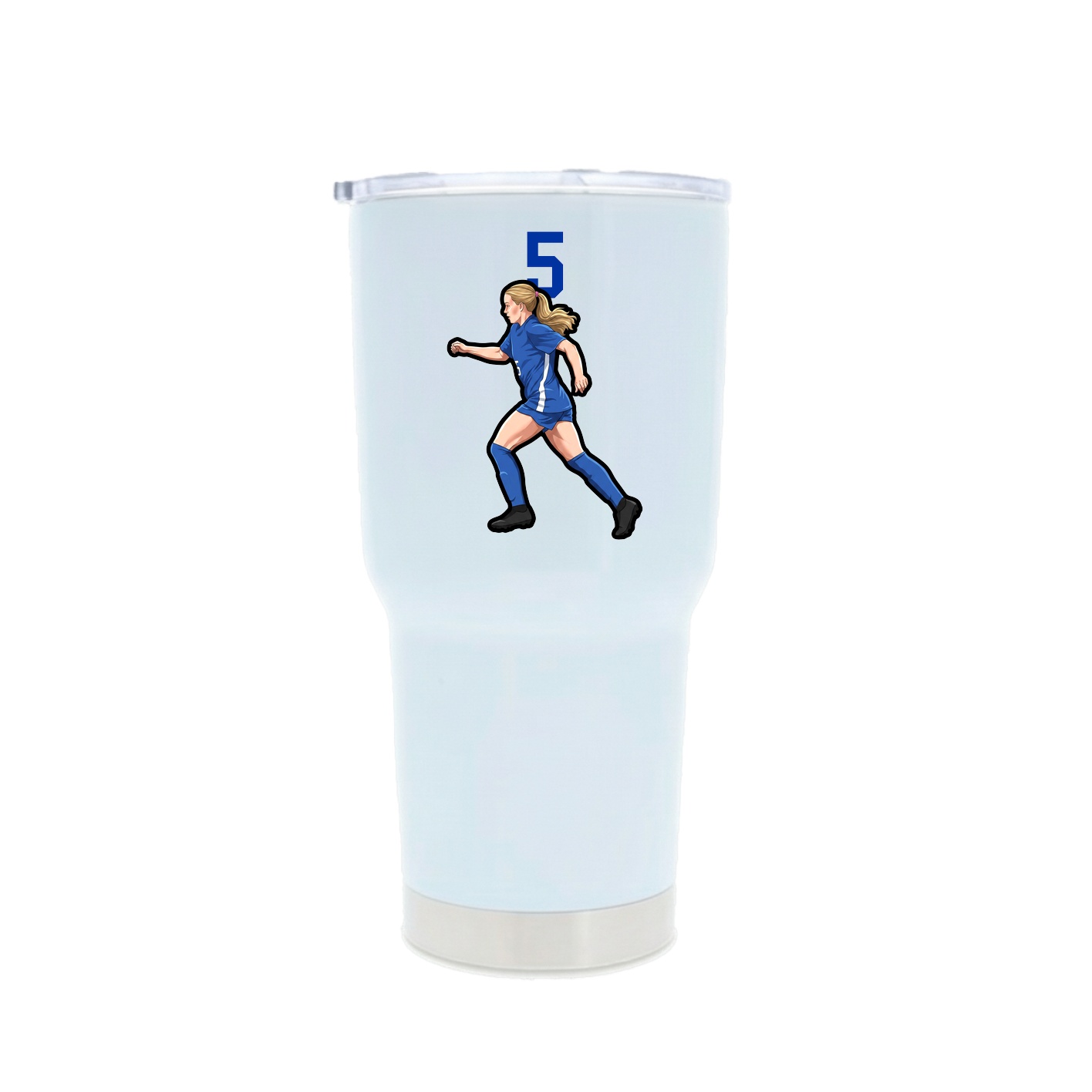 30oz Stainless Steel Tumbler — Number Top in White