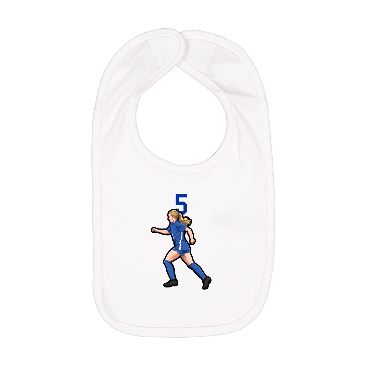 Infant Bib — Number Top in White