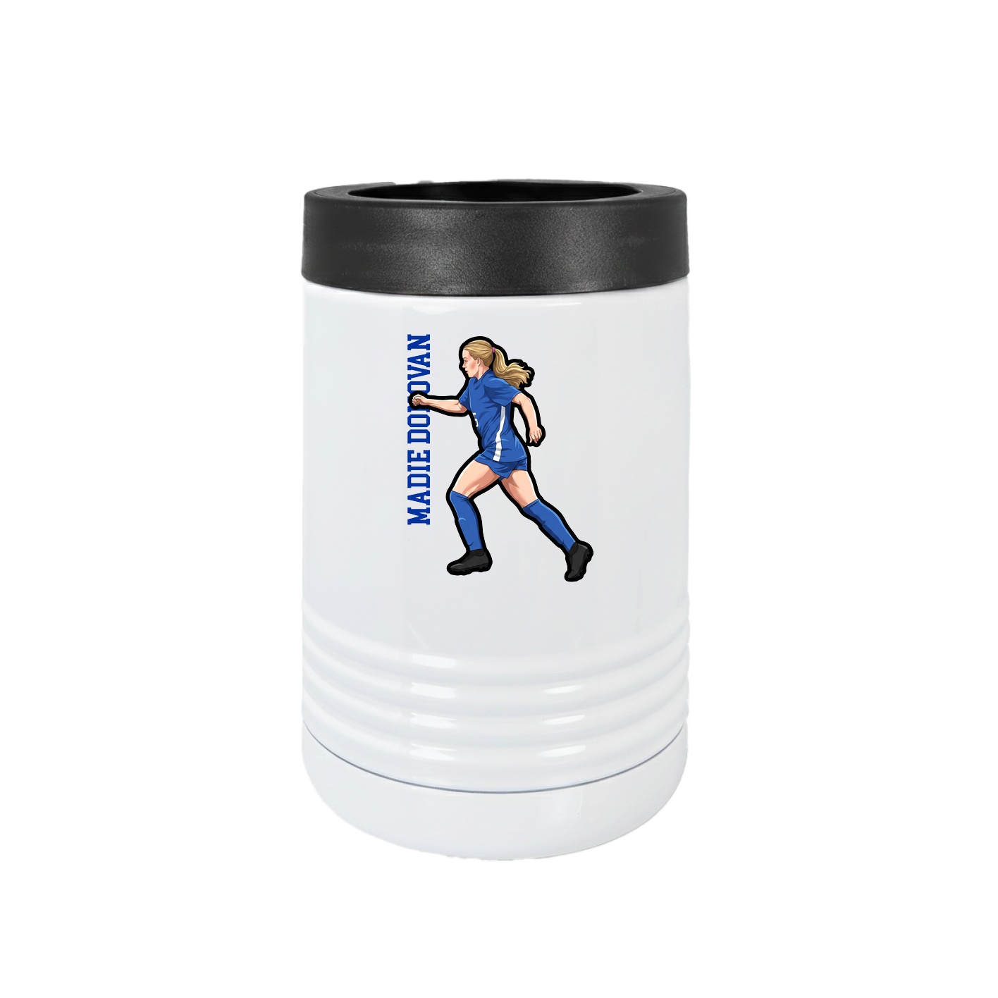 Beverage Holder — Name Vertical in White