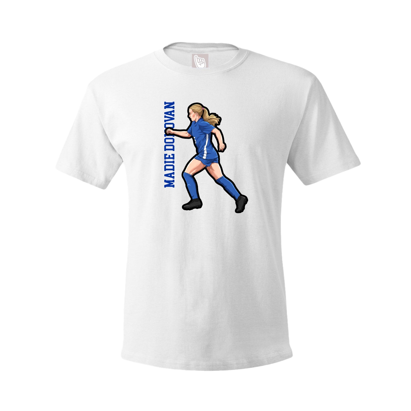 Youth Tee — Name Vertical in White