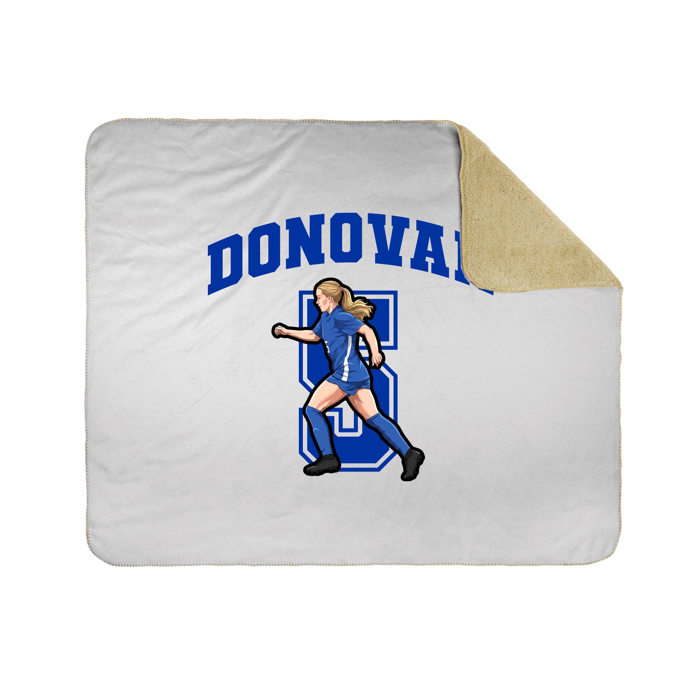 Throw Blanket — Number in White