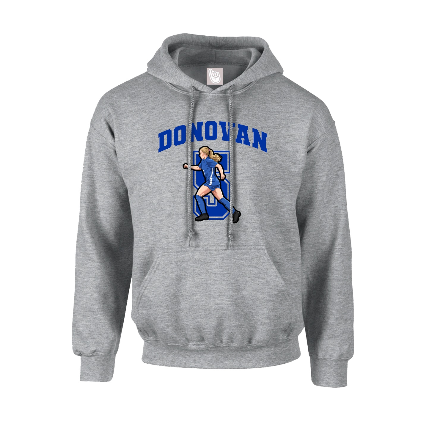 Hoodie — Number in Grey