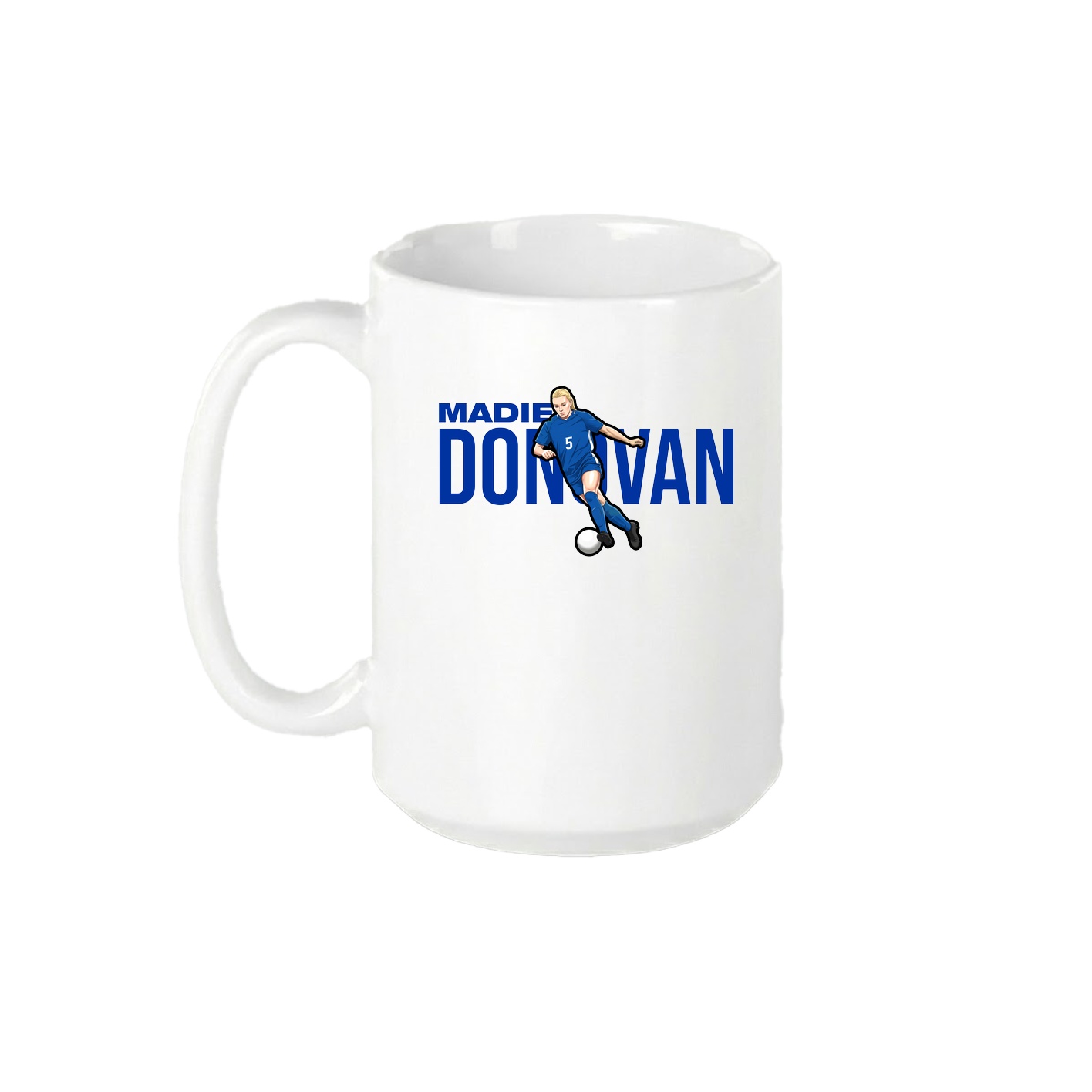 15oz Coffee Mug — Player Name in White
