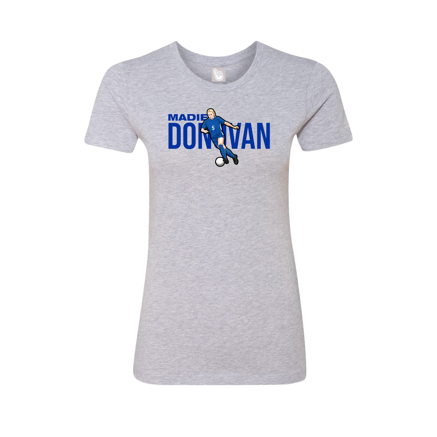 Womens Tee — Player Name in Grey