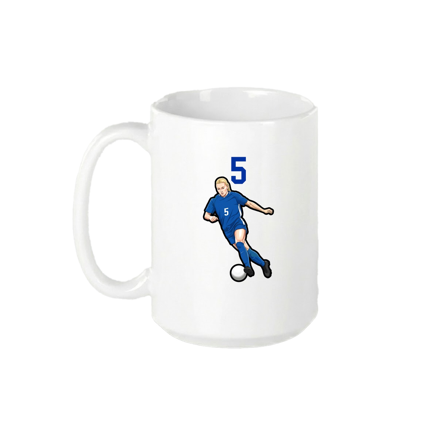 15oz Coffee Mug — Number Top in White