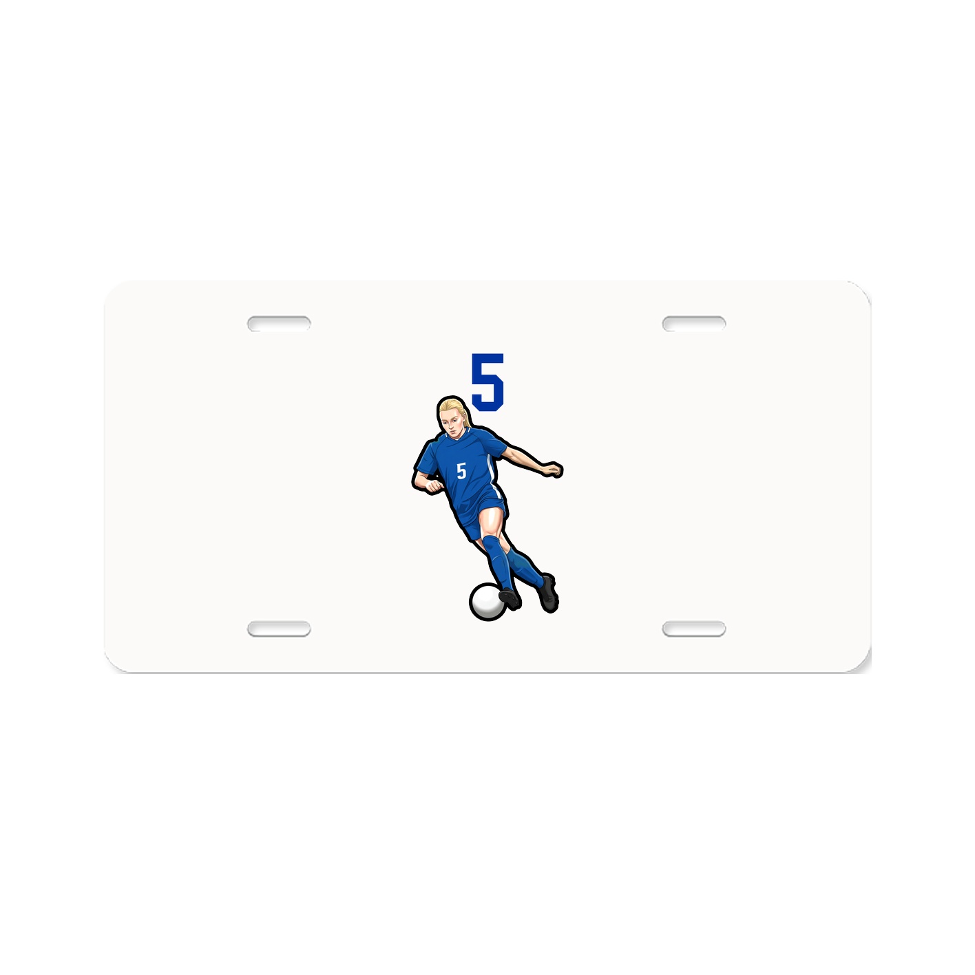 License Plate — Number Top in Classic
