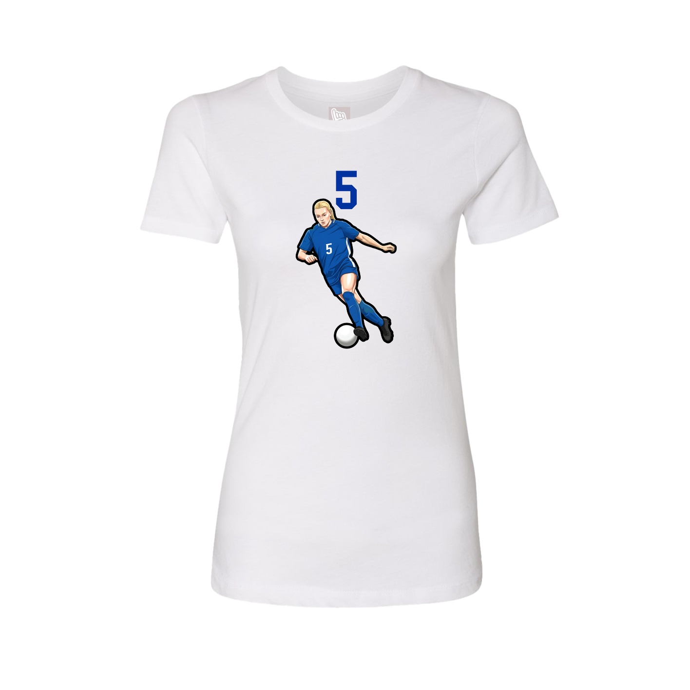 Womens Tee — Number Top in White