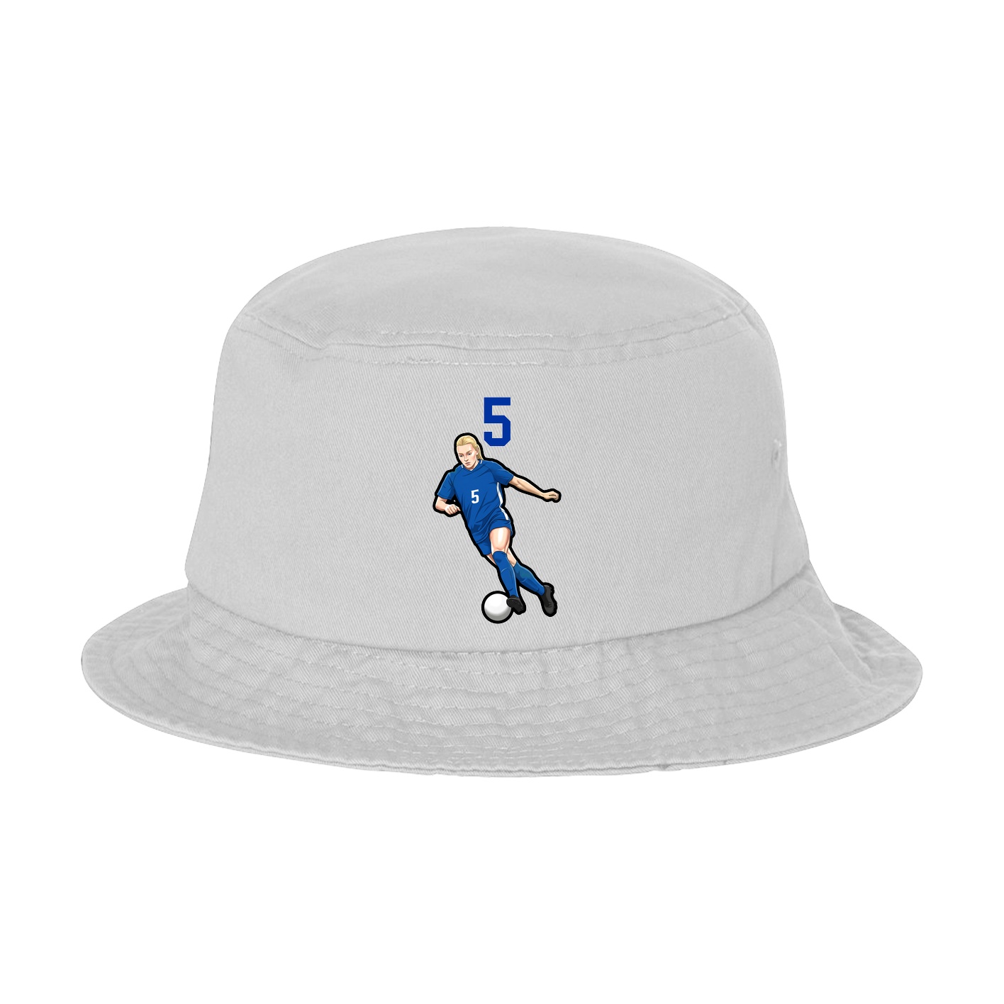Bucket Cap — Number Top in White