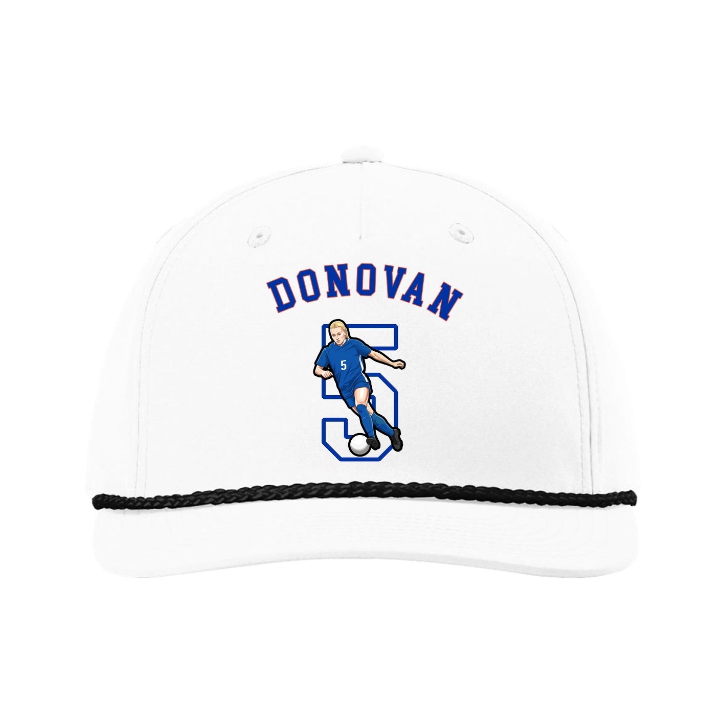 Five-Panel Classic Rope Cap — Shirsey Arch in White