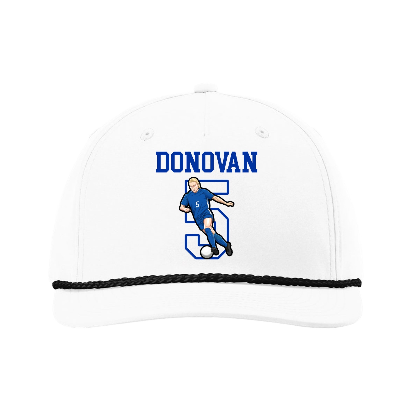 Five-Panel Classic Rope Cap — Shirsey in White