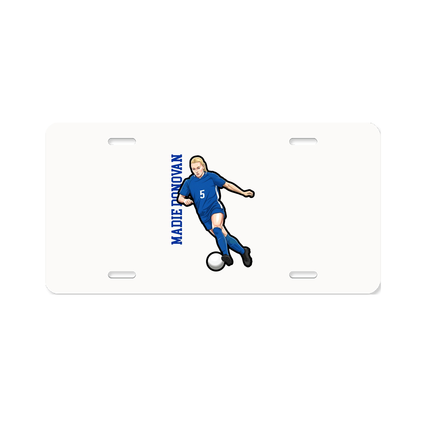 License Plate — Name Vertical in Classic