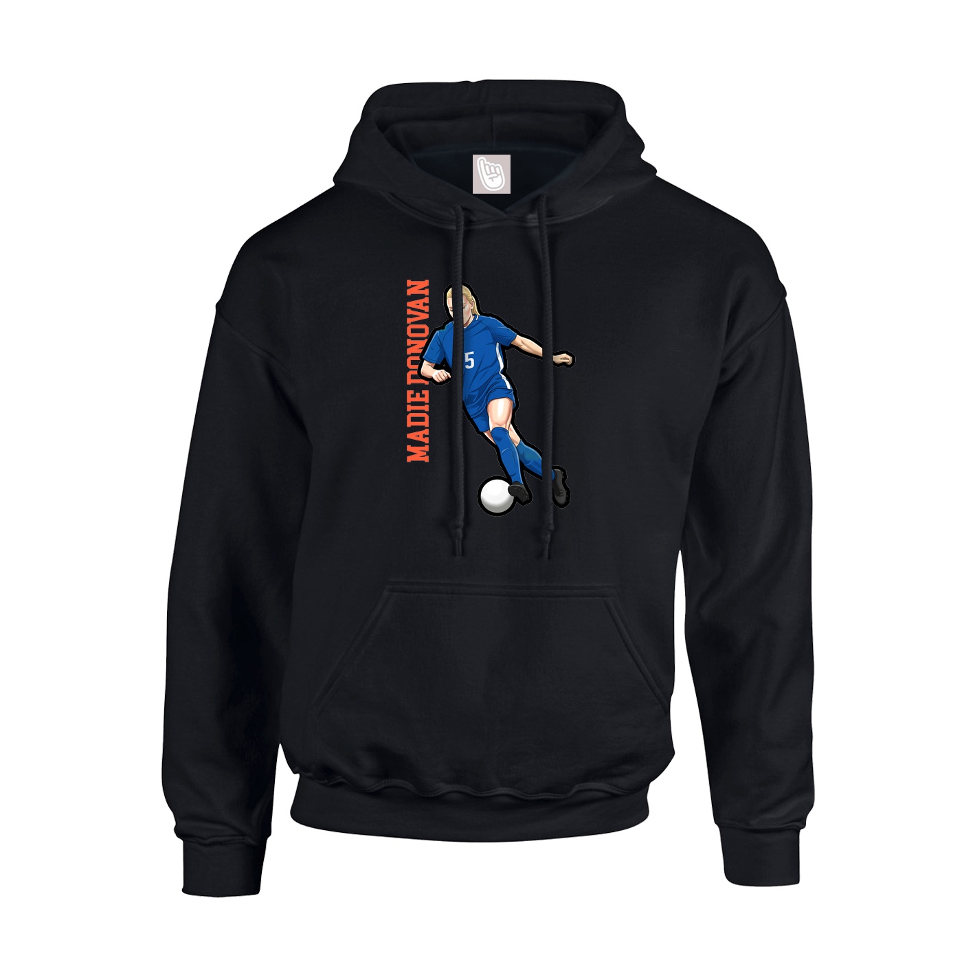 Youth Hoodie — Name Vertical in Black