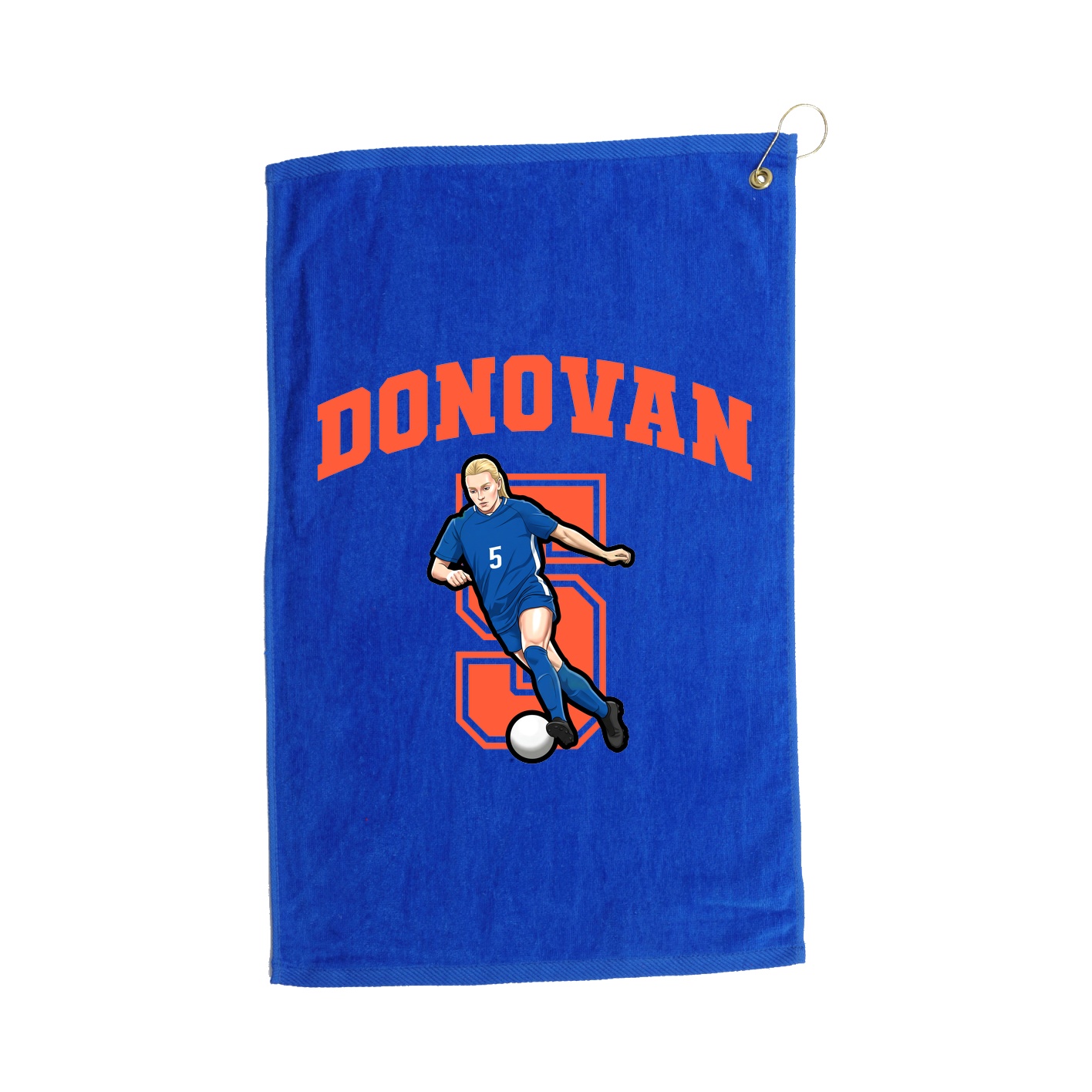 Golf Towel — Number in Royal