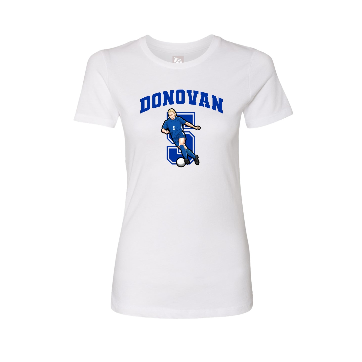 Womens Tee — Number in White