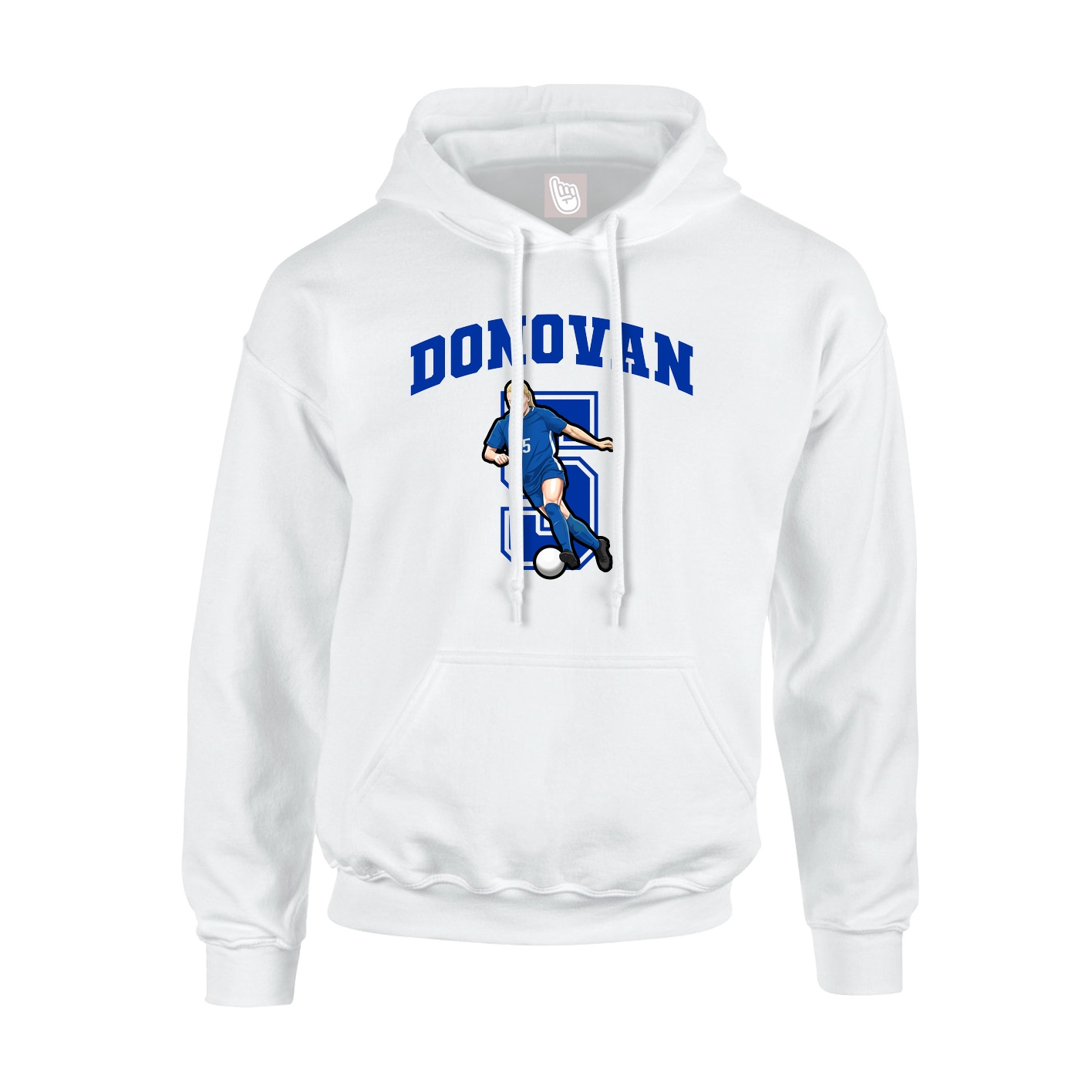 Youth Hoodie — Number in White