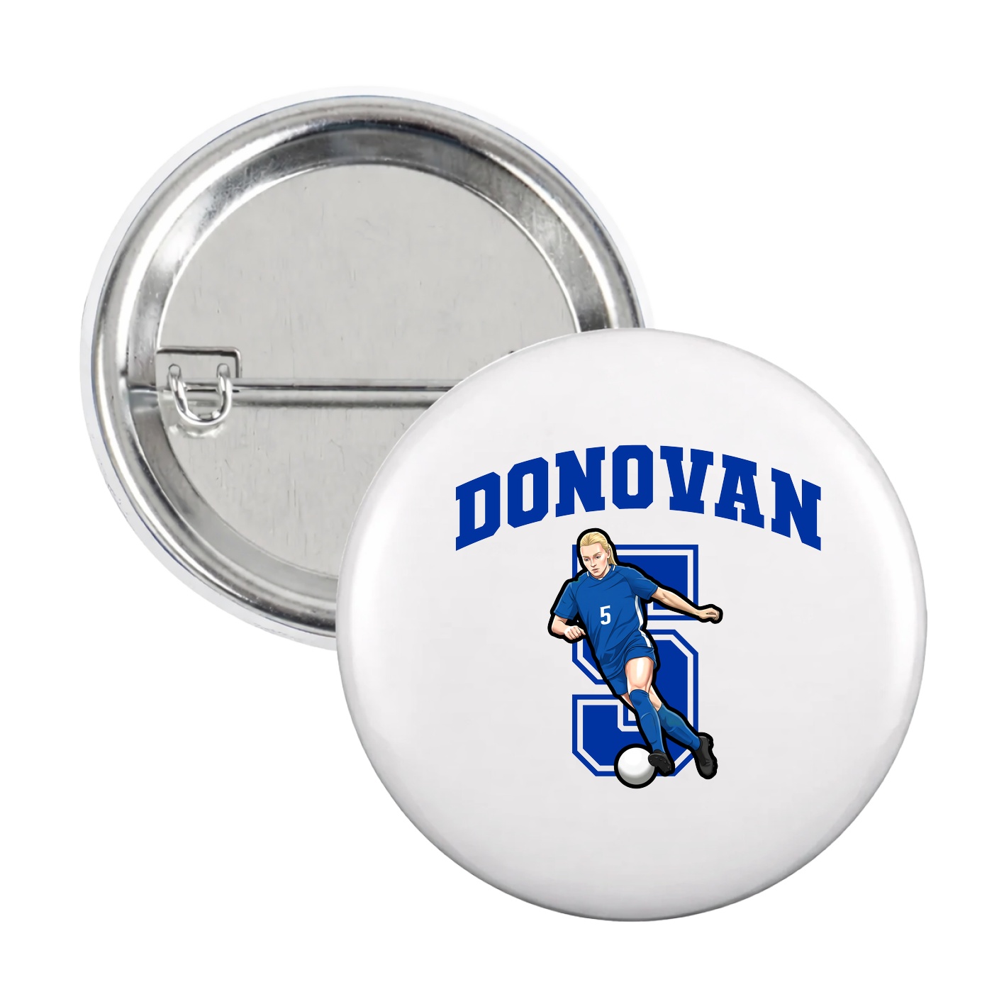 Game Day Button — Number in White