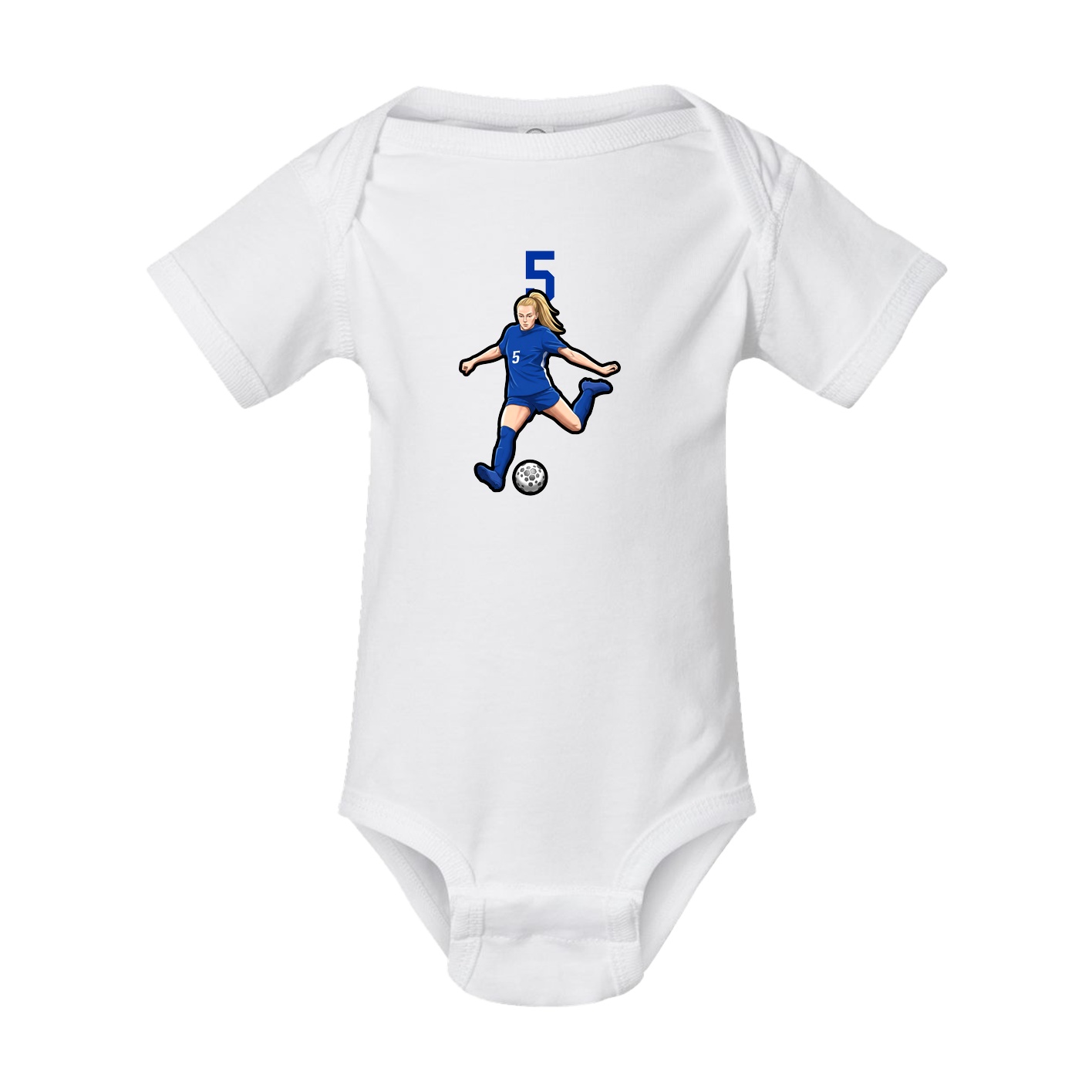 Baby Onesie — Number Top in White