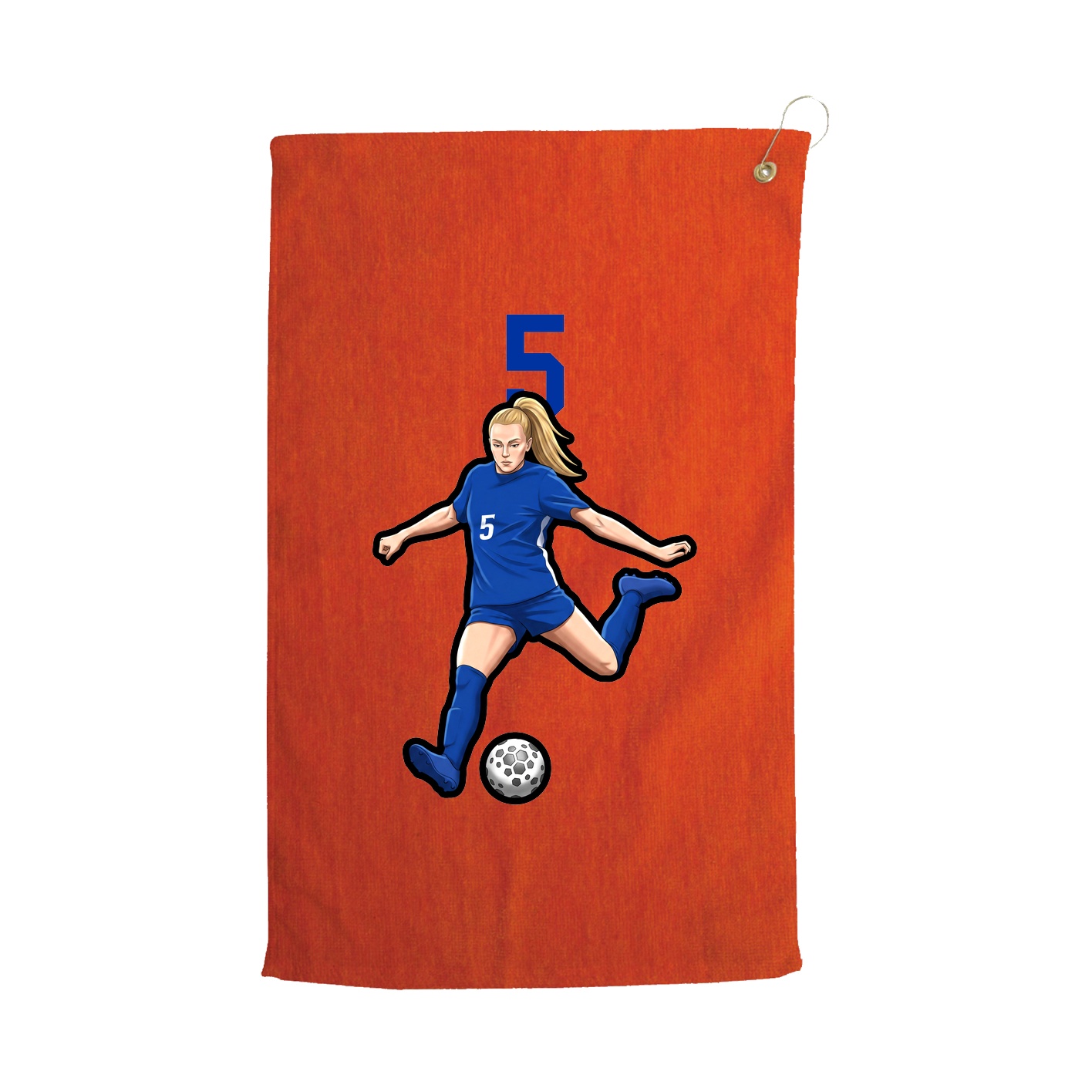 Golf Towel — Number Top in Orange