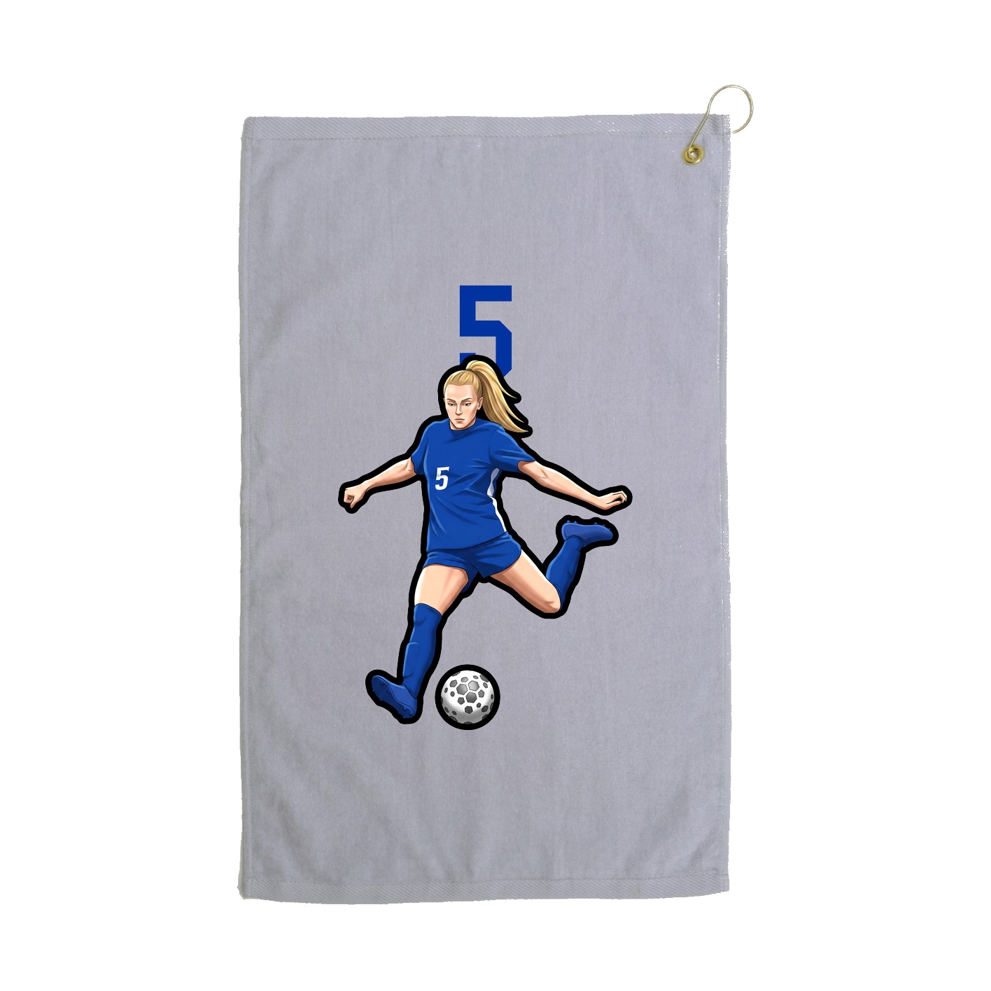 Golf Towel — Number Top in Grey