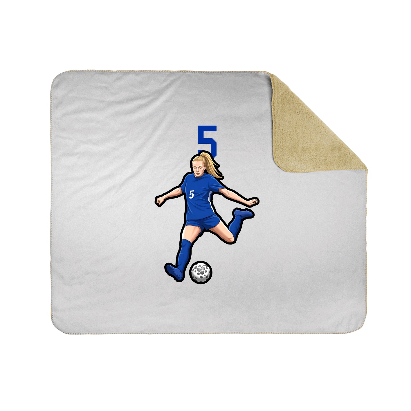 Throw Blanket — Number Top in White