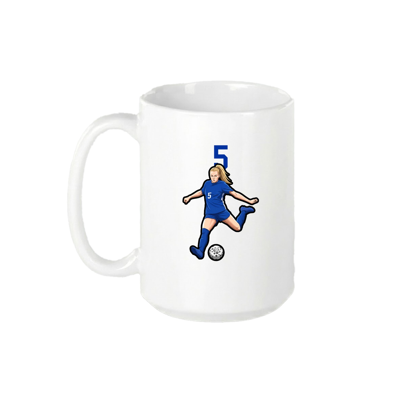 15oz Coffee Mug — Number Top in White
