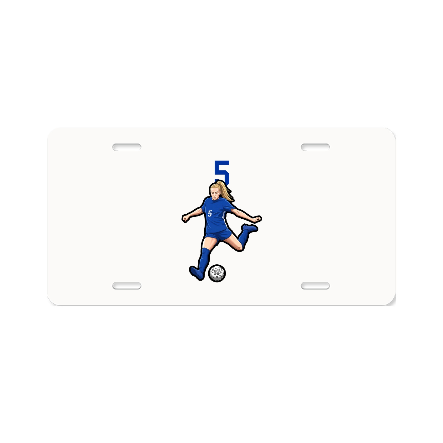 License Plate — Number Top in Classic