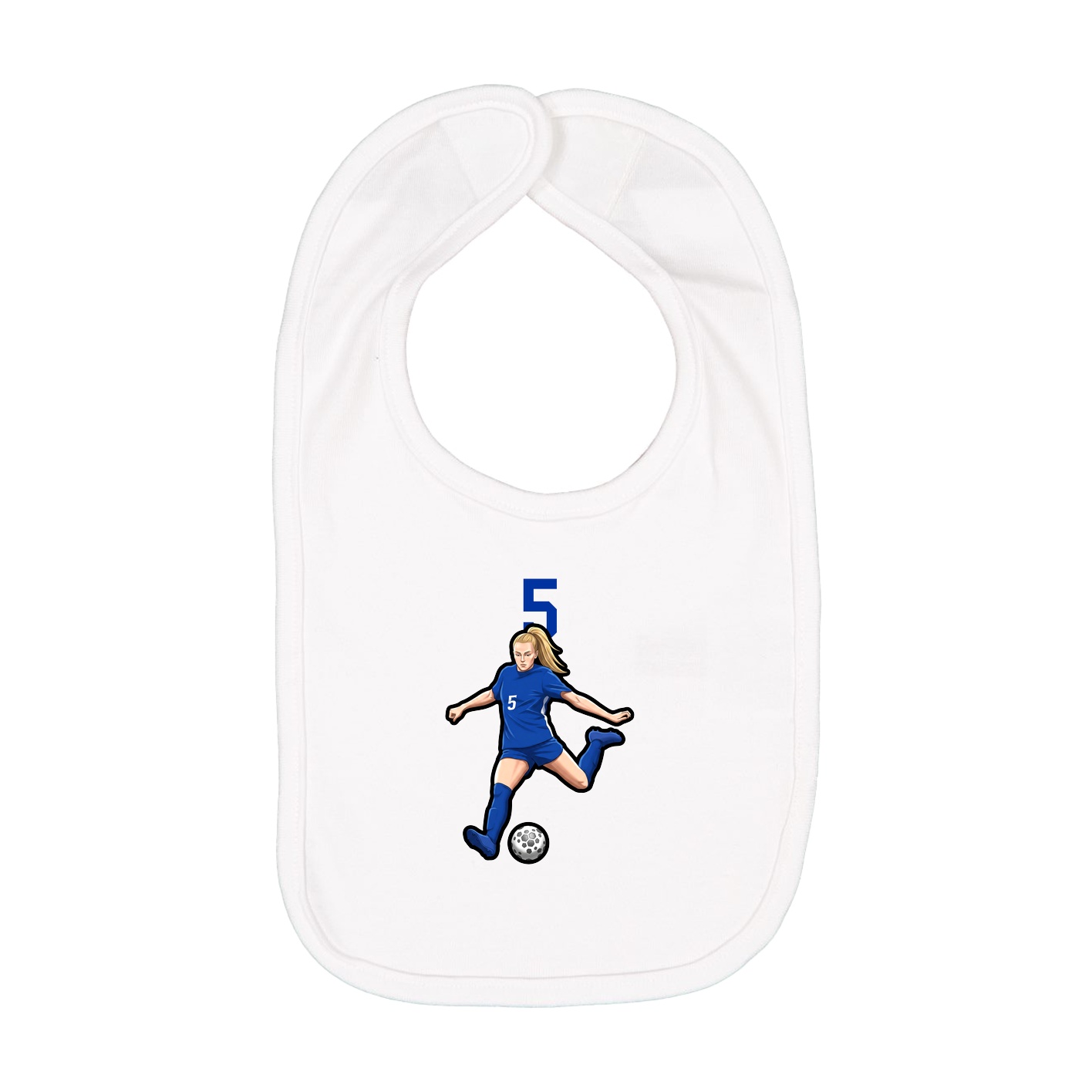 Infant Bib — Number Top in White