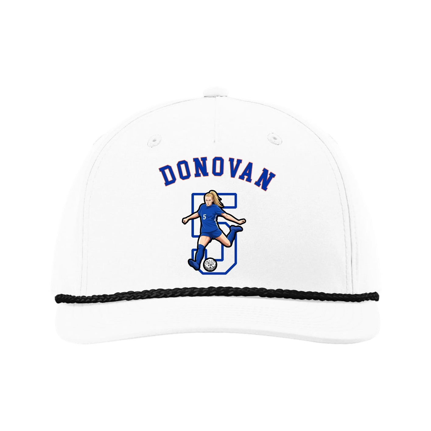 Five-Panel Classic Rope Cap — Shirsey Arch in White