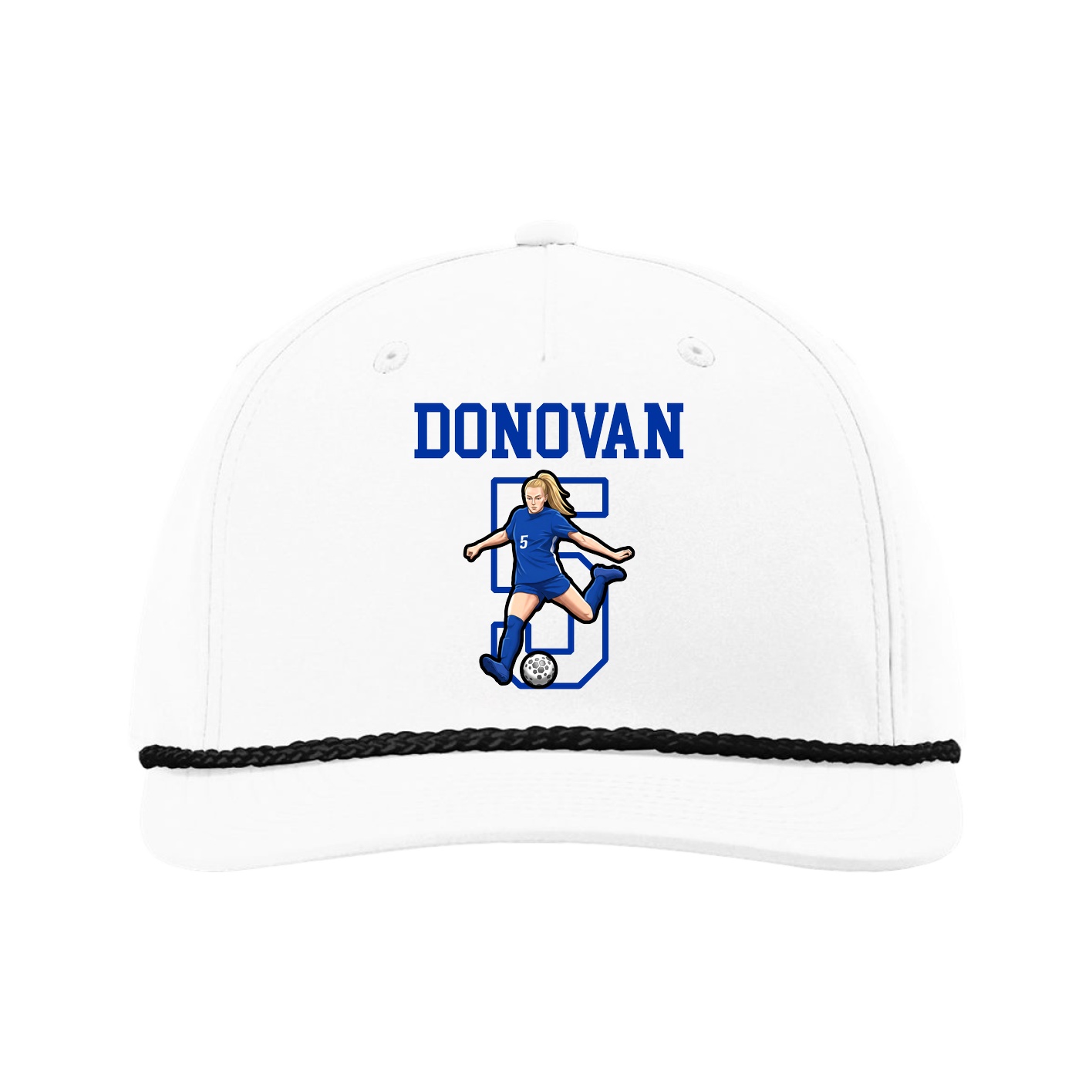 Five-Panel Classic Rope Cap — Shirsey in White