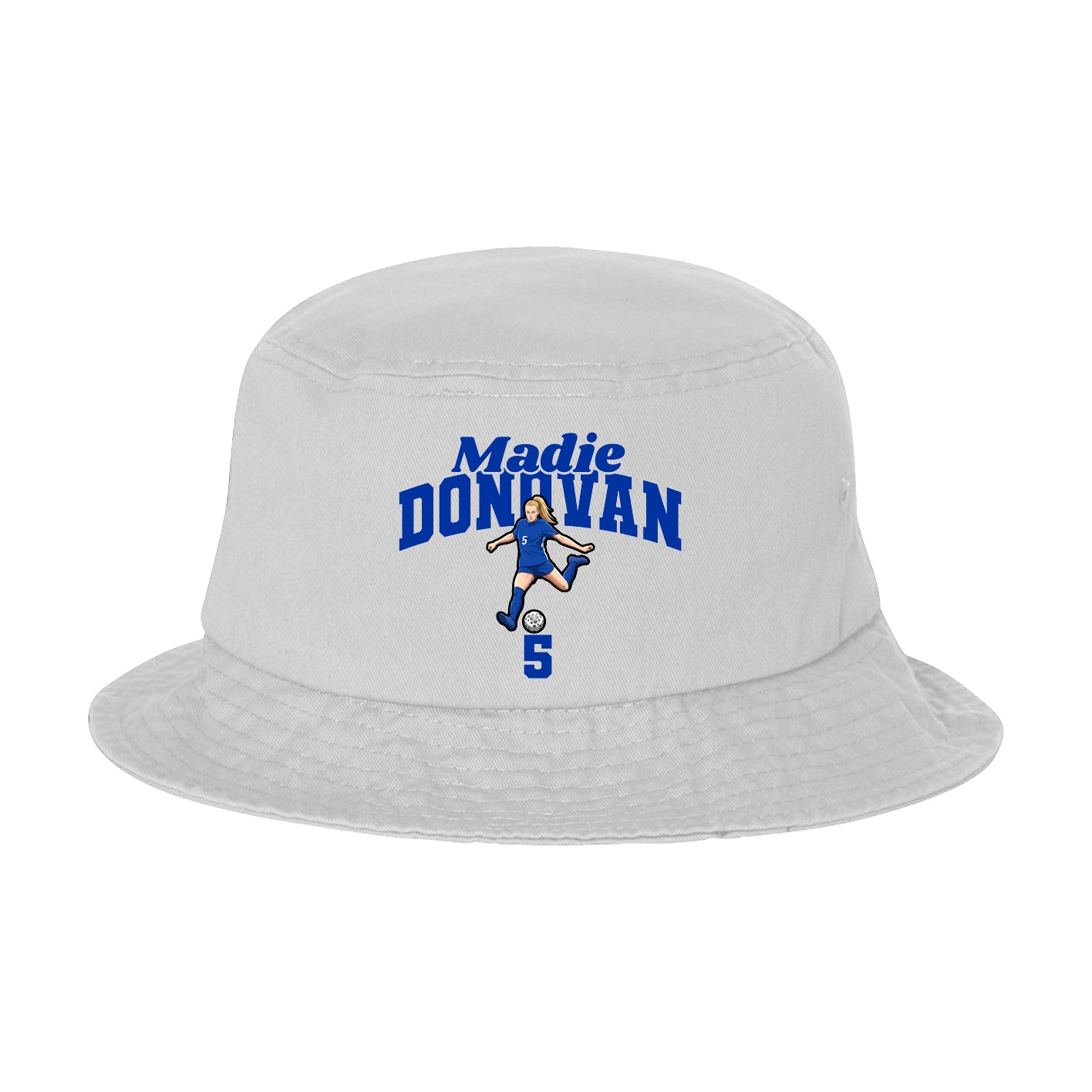 Bucket Cap — Signature Arch in White