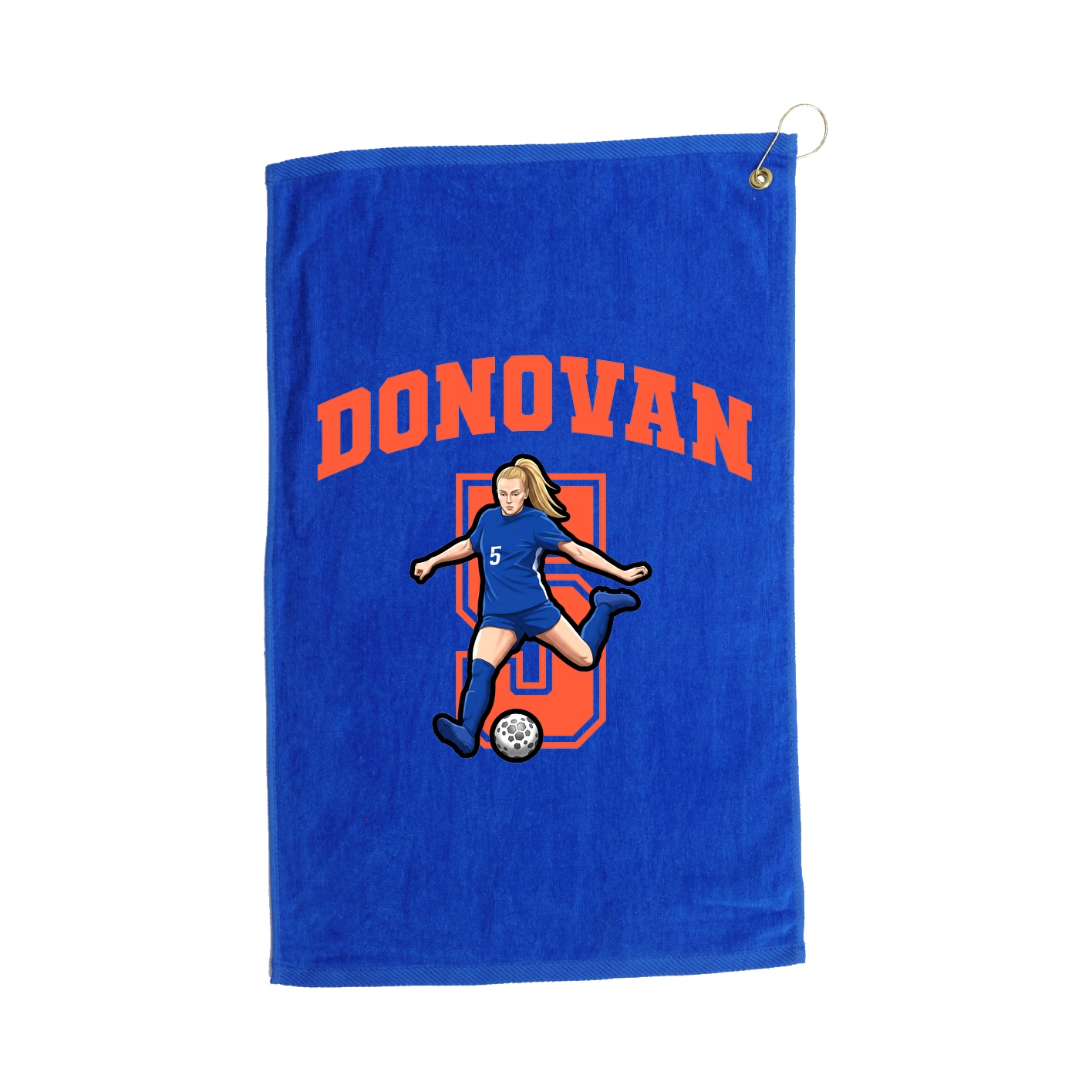 Golf Towel — Number in Royal