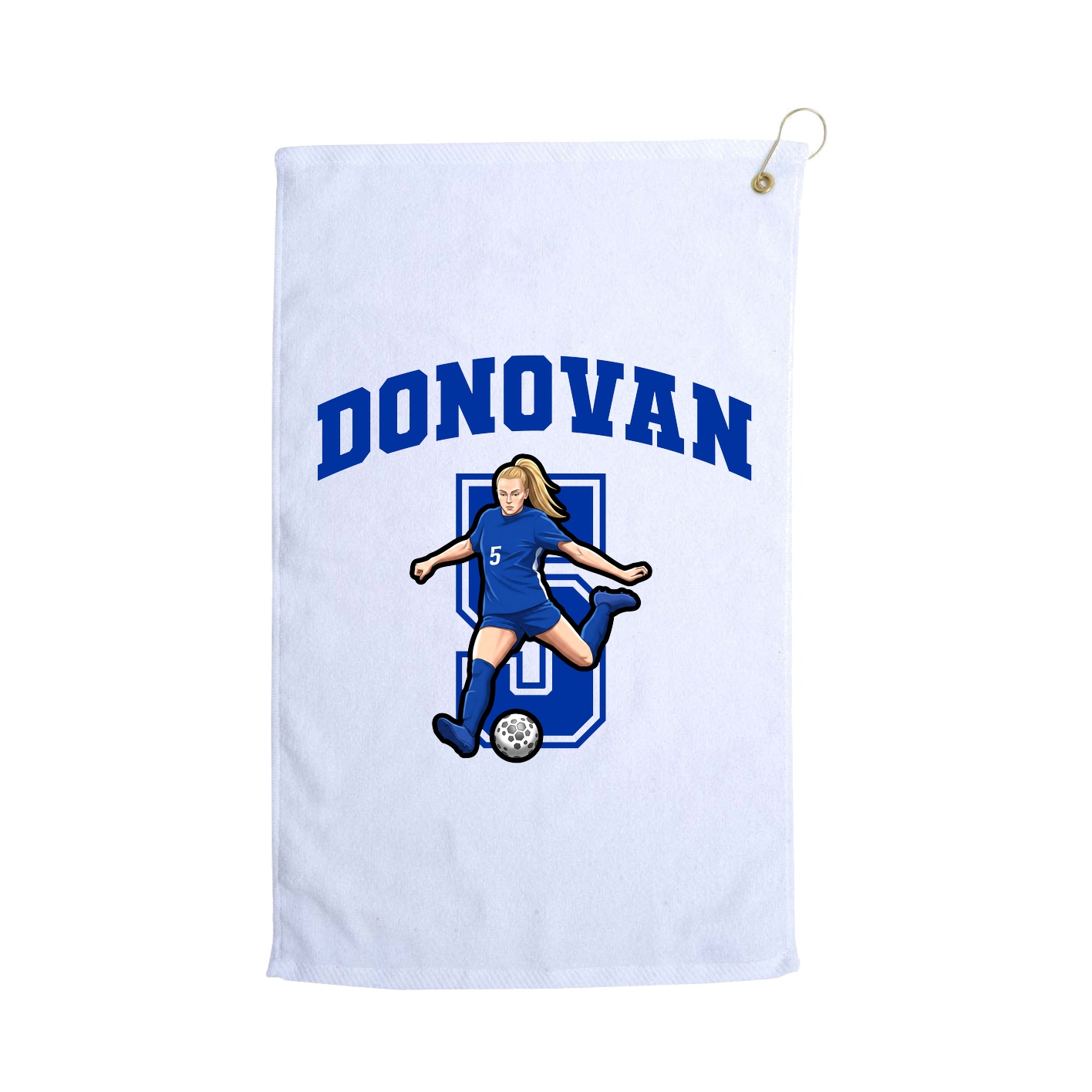 Golf Towel — Number in White