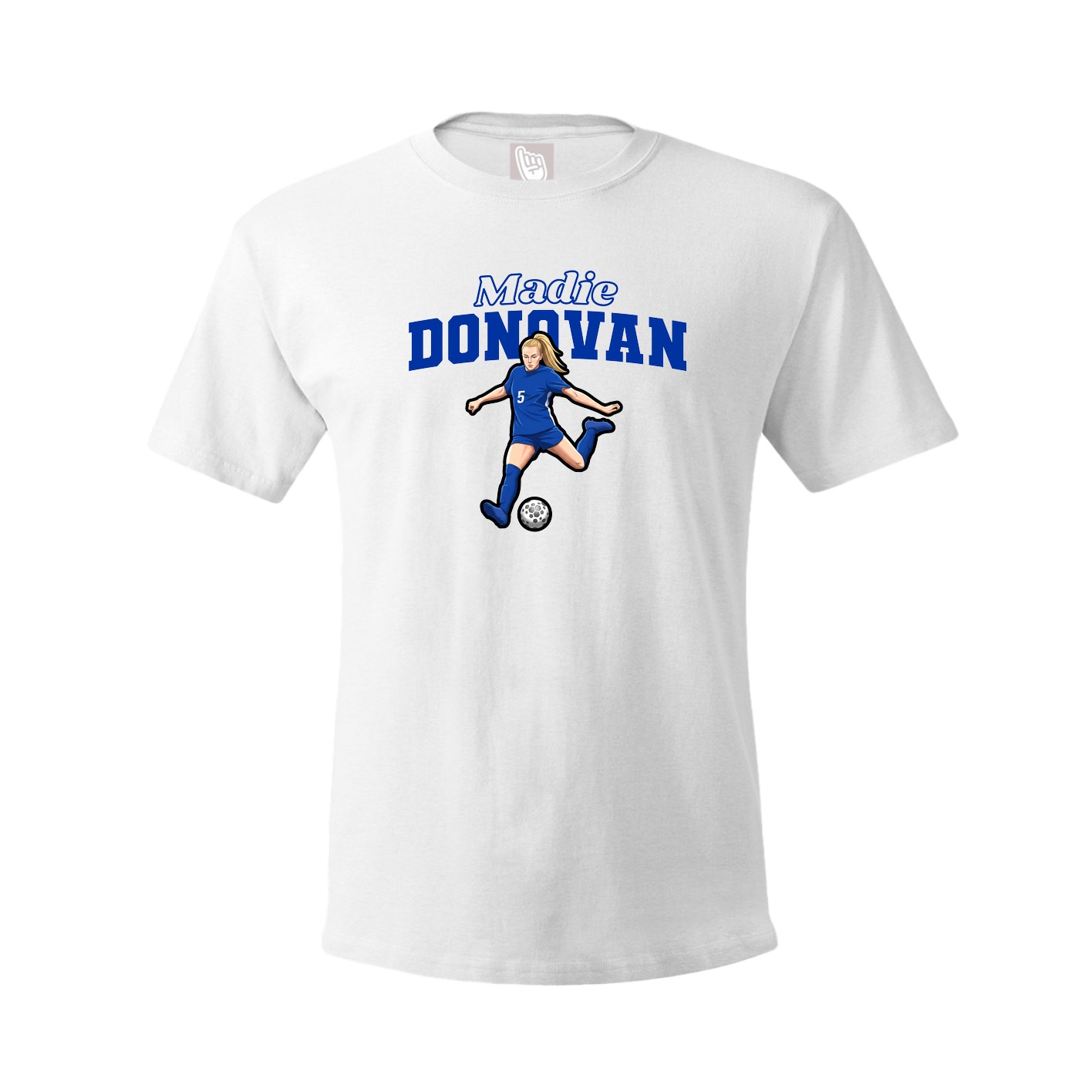 Youth Tee — Name Arch in White