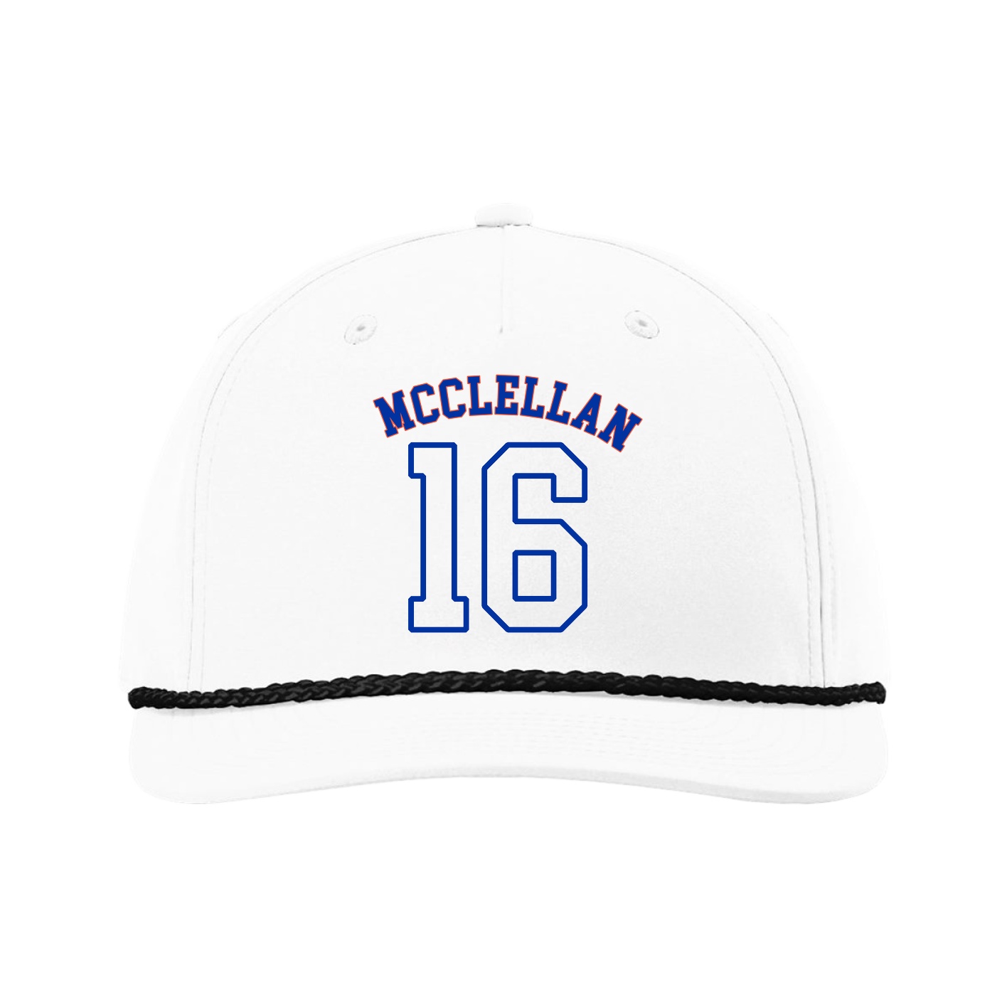 Five-Panel Classic Rope Cap — Shirsey Arch in White
