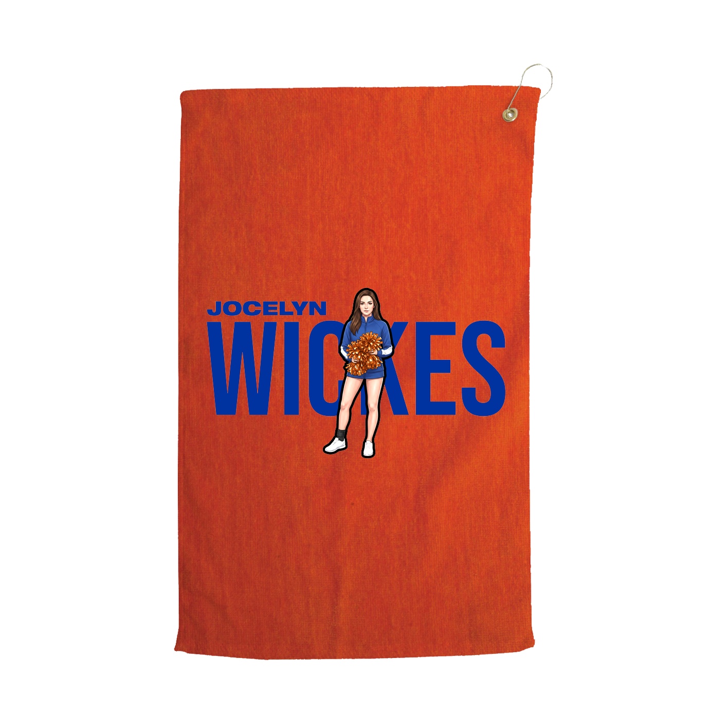 Golf Towel — Player Name in Orange