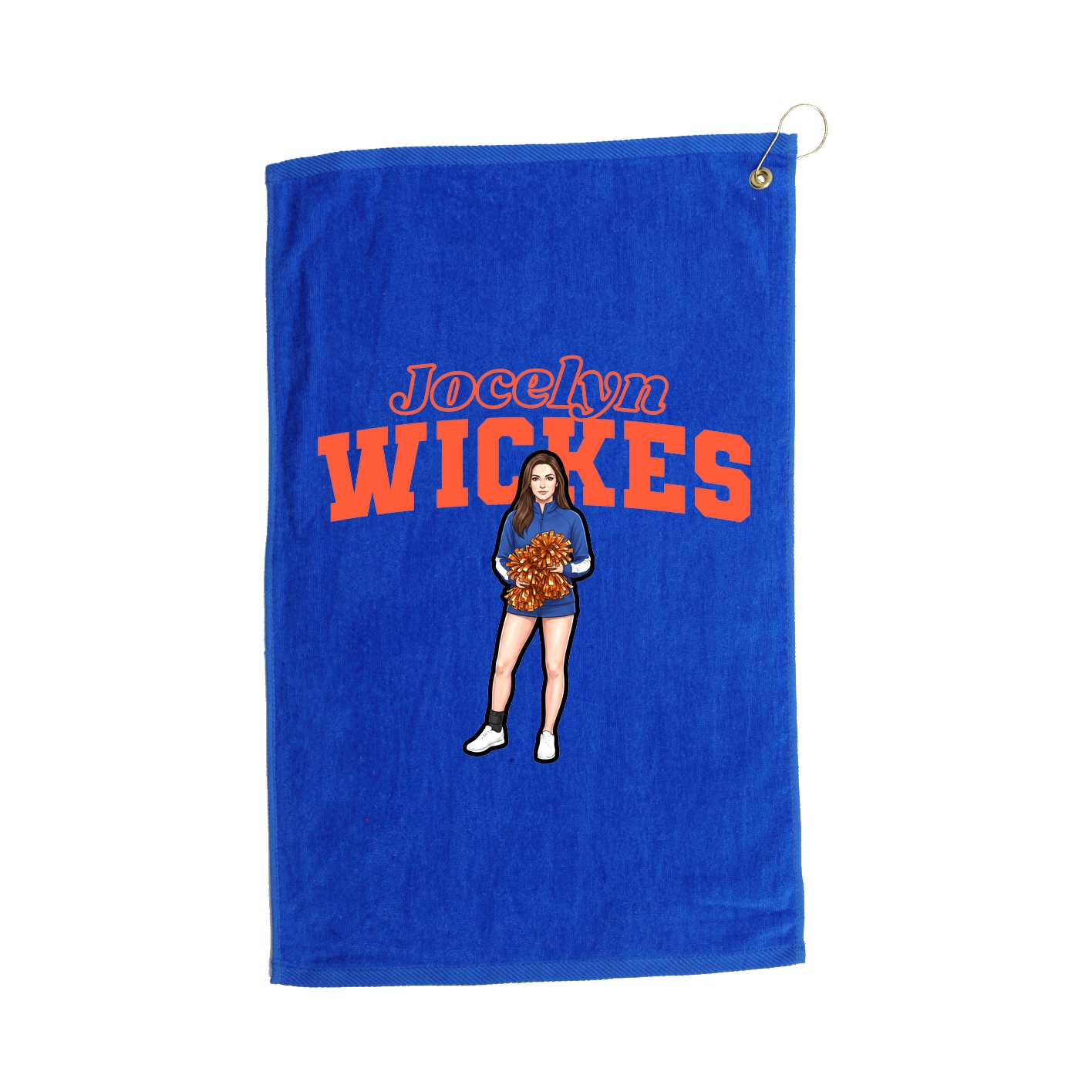 Golf Towel — Name Arch in Royal
