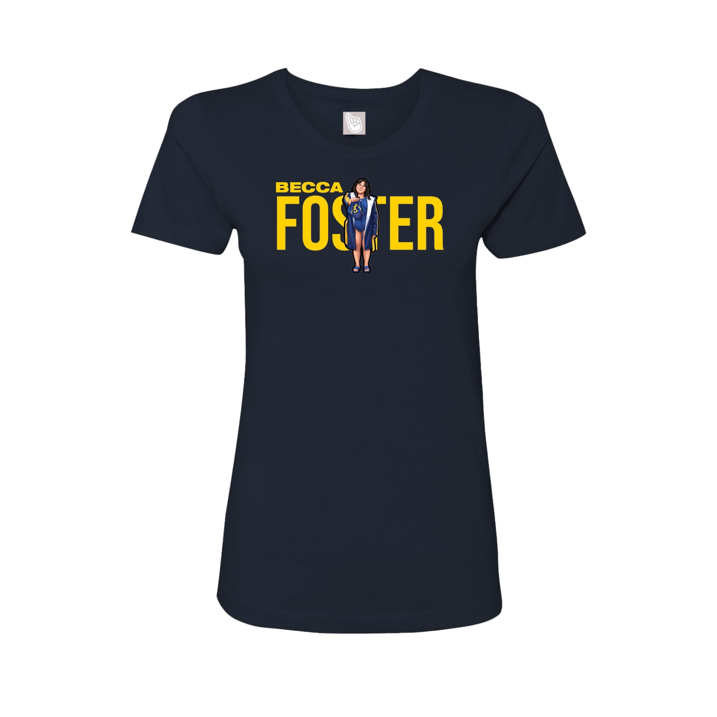 Womens Tee — Player Name in Navy