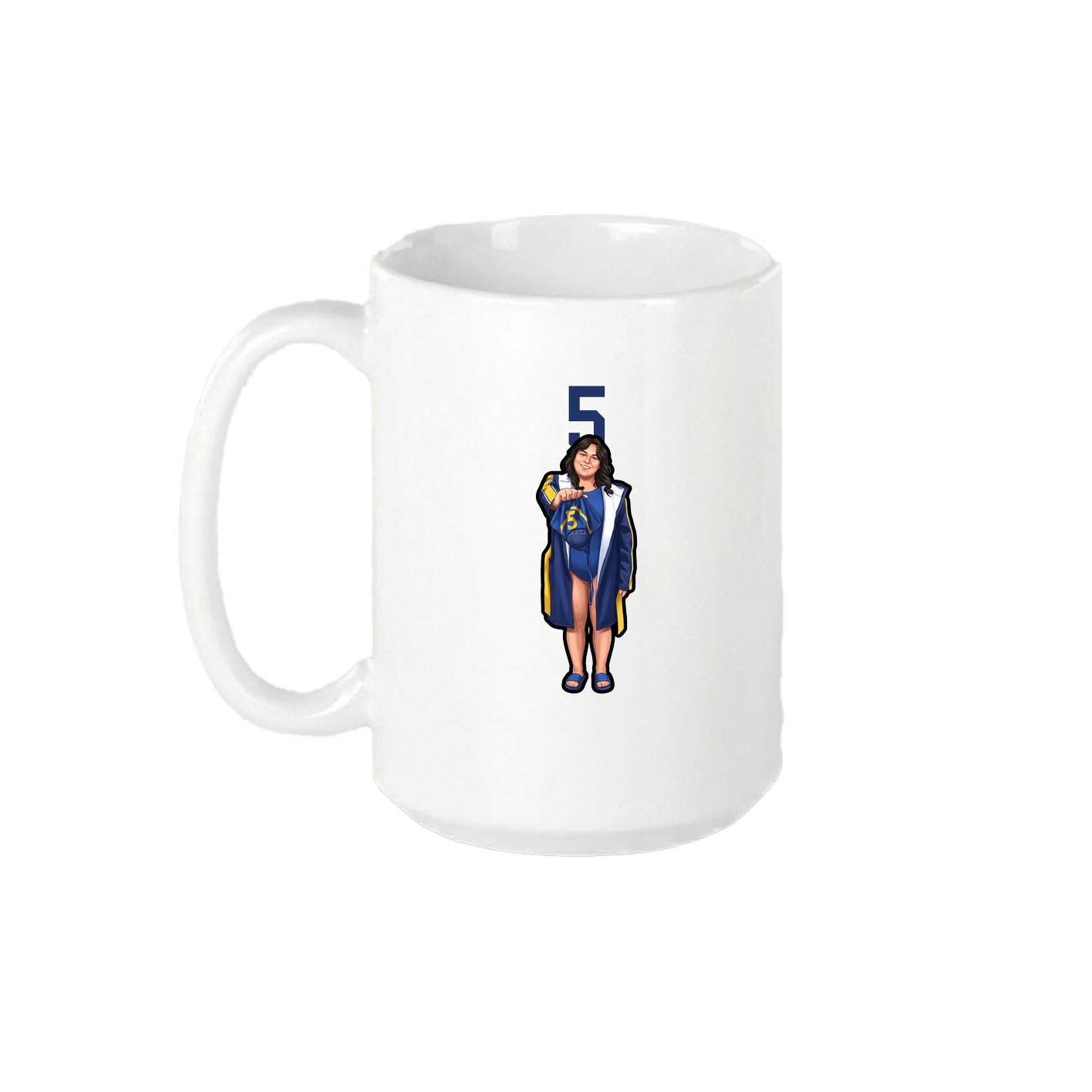 15oz Coffee Mug — Number Top in White