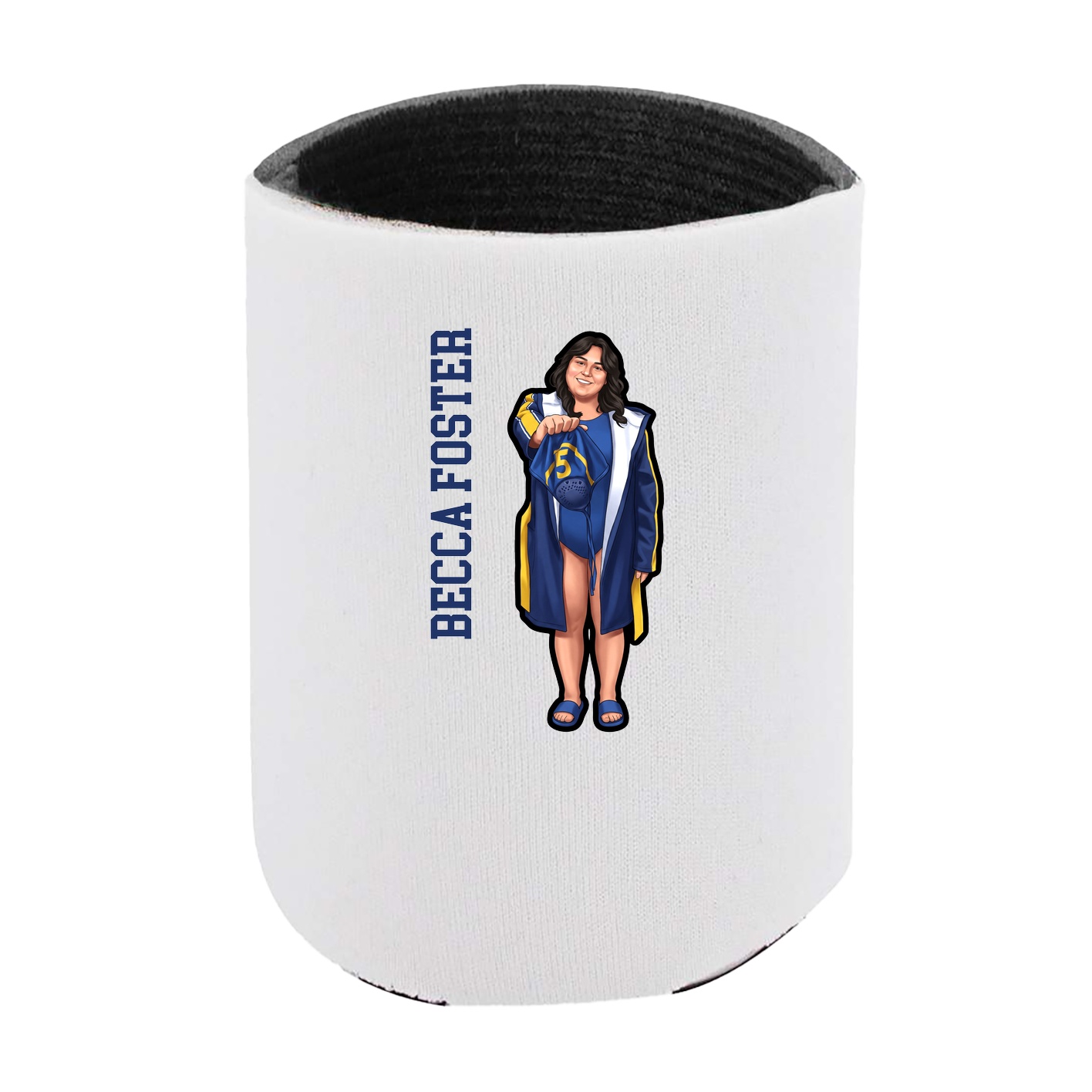 Can Holder — Name Vertical in White