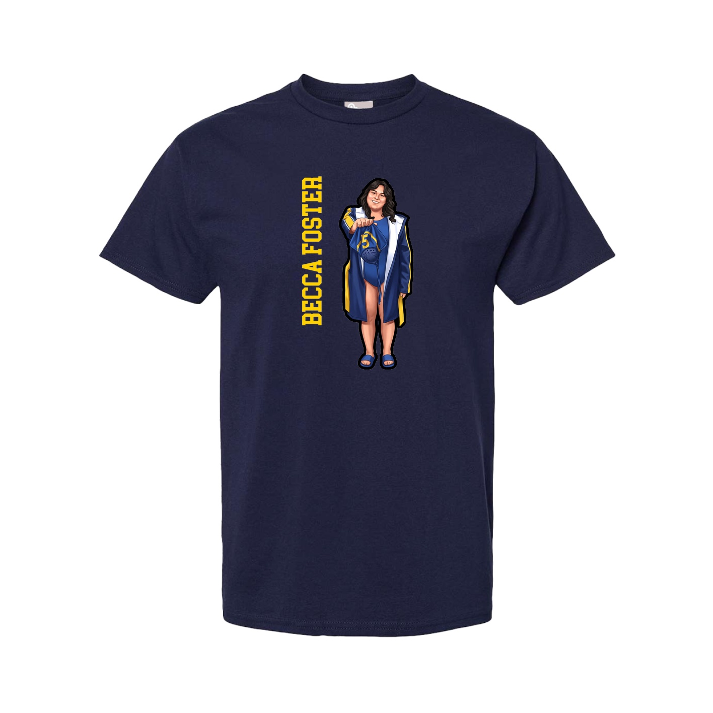 Youth Tee — Name Vertical in Navy