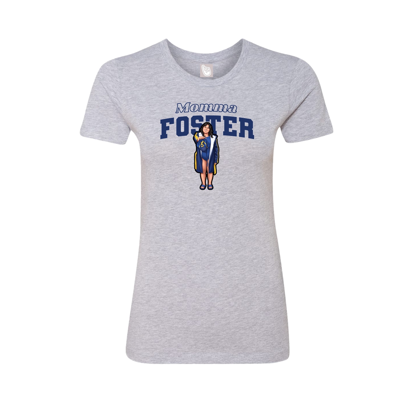 Womens Tee — Mothers Day Block in Grey