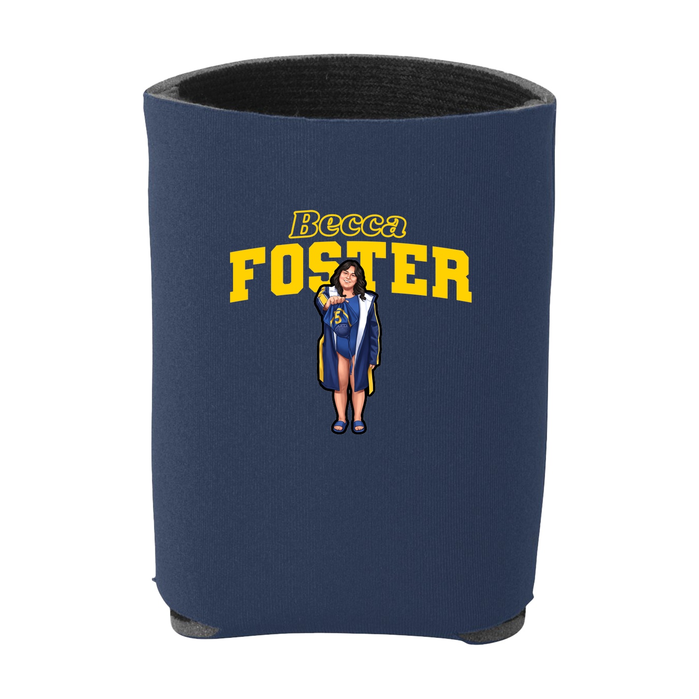 Can Holder — Name Arch in Navy
