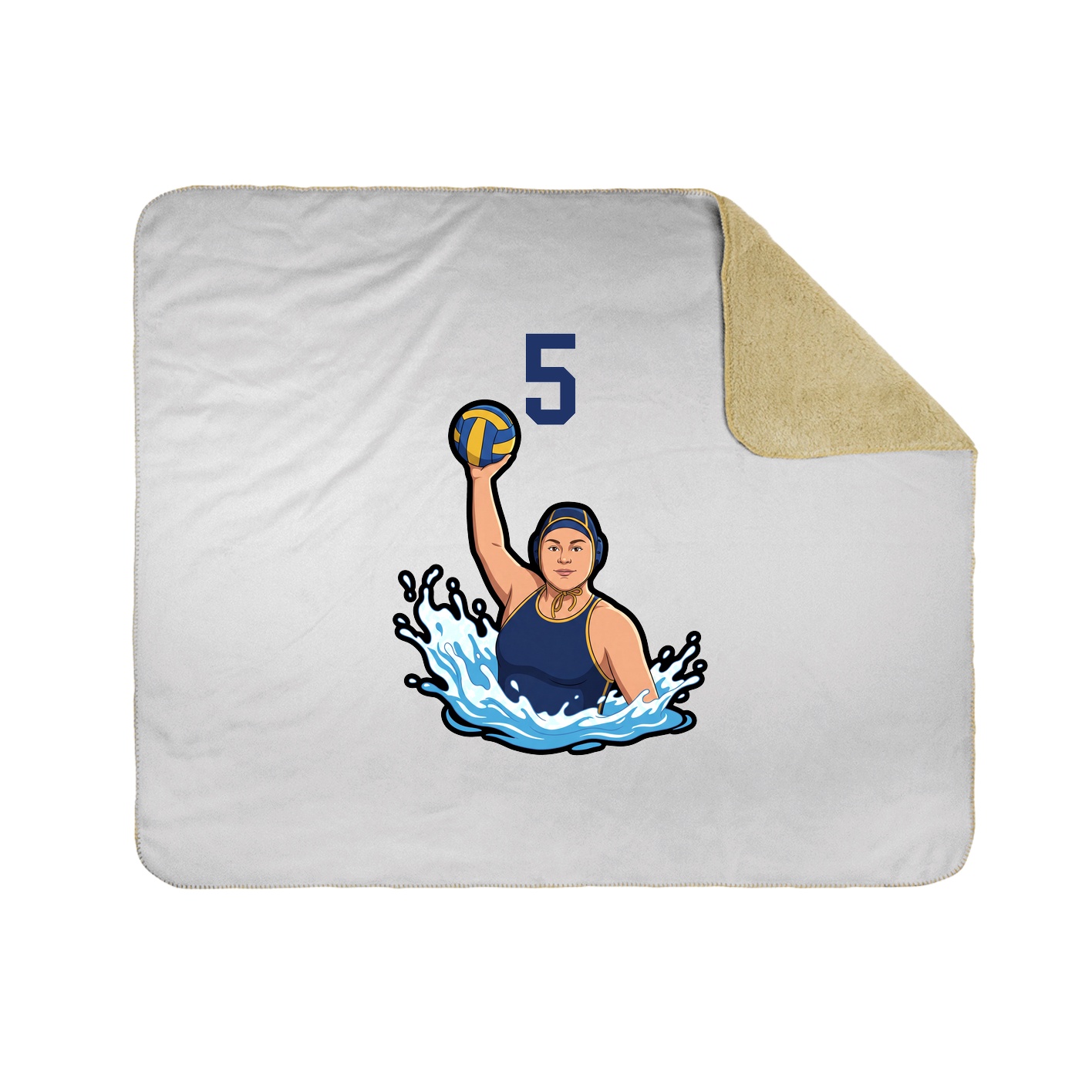 Throw Blanket — Number Top in White