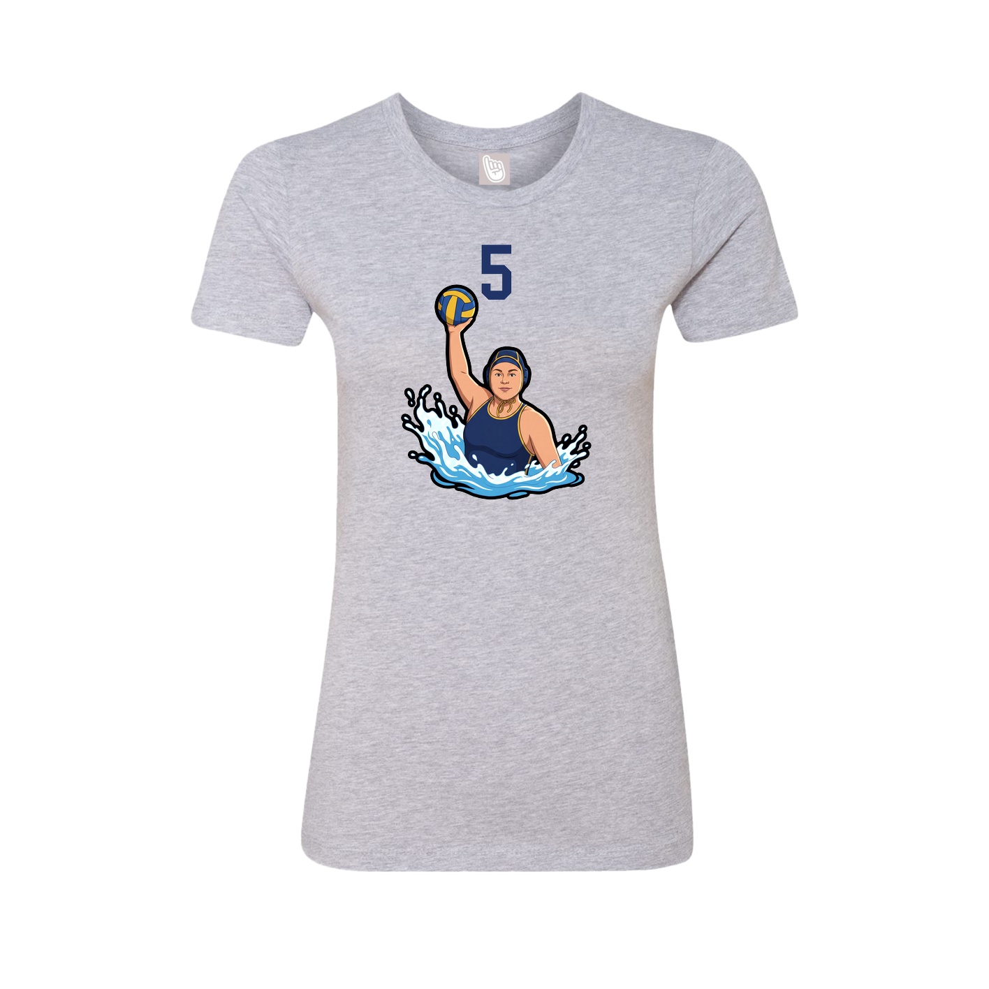 Womens Tee — Number Top in Grey